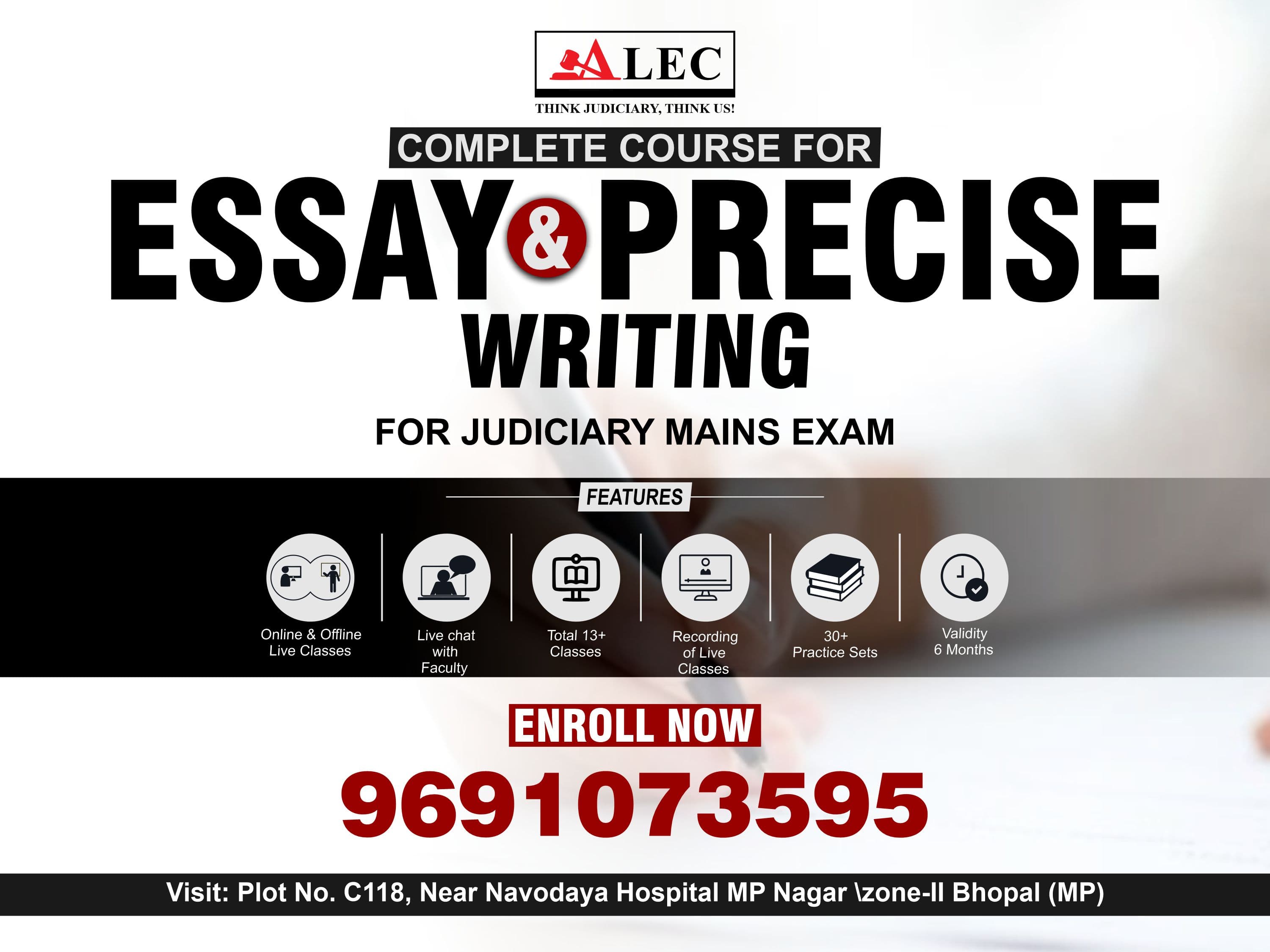 Essay & Precise Writing for Judiciary Mains Examination