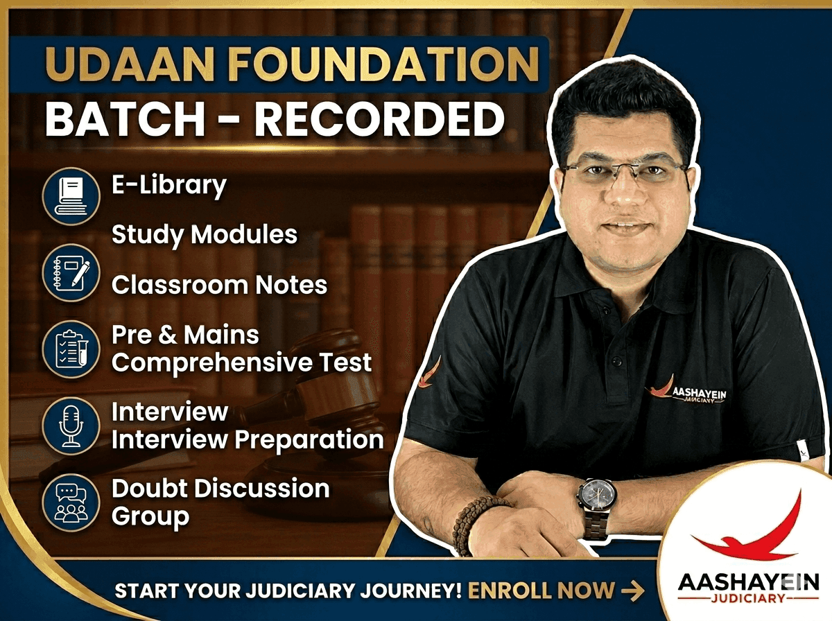 Udaan - Foundation Batch (Recorded) For Judiciary